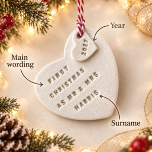 First Christmas As Mr And Mrs Christmas Decoration - Thumbnail 4