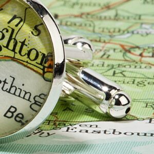 Personalised Silver Plated Map Cufflinks - Thumbnail 4