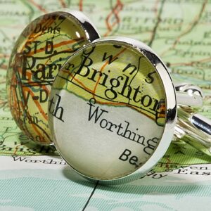 Personalised Silver Plated Map Cufflinks - Thumbnail 2