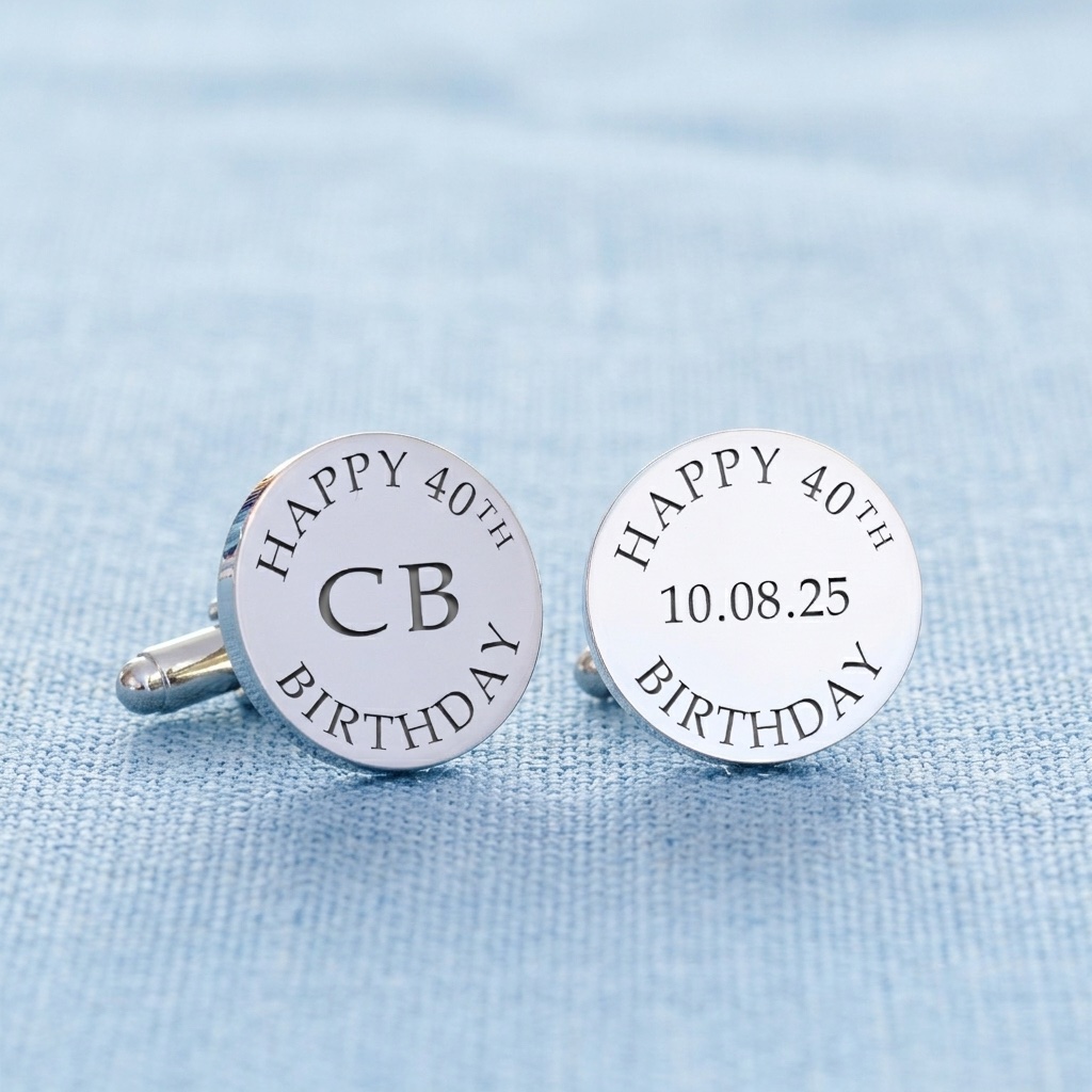 Personalised Happy Birthday Cufflinks - Thumbnail 3