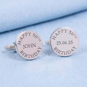 Personalised Happy Birthday Cufflinks - Thumbnail 4