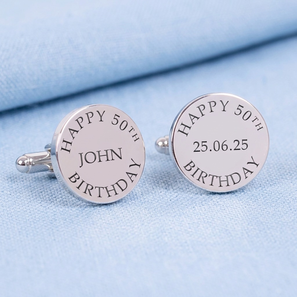 Personalised Happy Birthday Cufflinks - Thumbnail 4