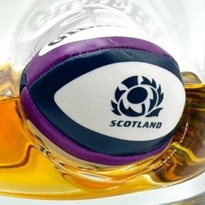 Personalised Scottish Rugby Ball Whisky Glass - Thumbnail 2
