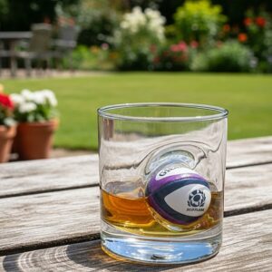 Personalised Scottish Rugby Ball Whisky Glass - Thumbnail 3