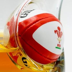 Personalised Welsh Rugby Ball Whisky Glass - Thumbnail 2
