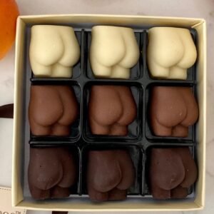 Box of Nine Handmade Belgian Chocolate Bottoms - Thumbnail 2