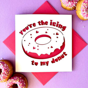 Icing To My Donut Papercut Card