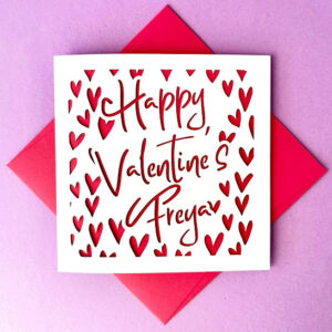 Papercut Hearts Personalised Valentine’s Card - Thumbnail 4