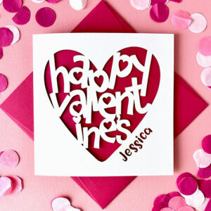 Papercut Personalised Valentine's Card