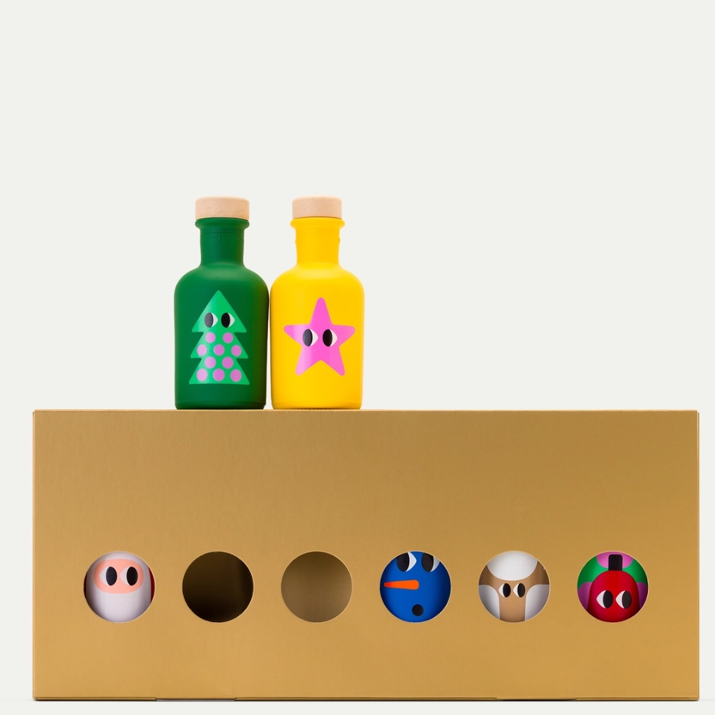 Set of Six Christmas Mini Olive Oils Gift Box - Thumbnail 5