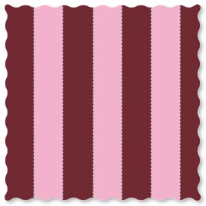 Set of Two Napkins | Pink & Burgundy Striped - Thumbnail 3
