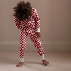 Red Checkerboard Christmas Pyjamas - Thumbnail 2