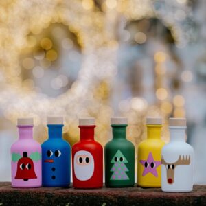 Set of Six Christmas Mini Olive Oils Gift Box - Abode Home & Gifts