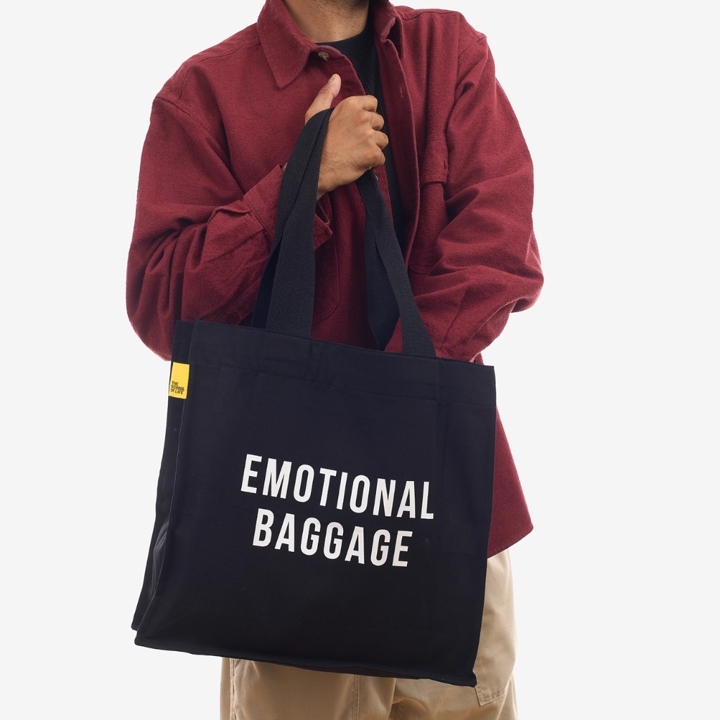 Emotional Baggage Tote Bag | Black - Thumbnail 2