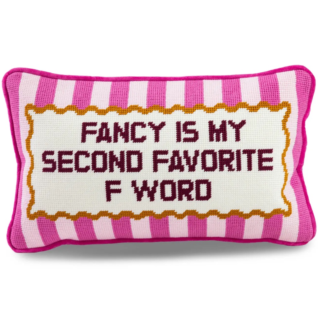 'Fancy' Needlepoint Pillow - Thumbnail 3