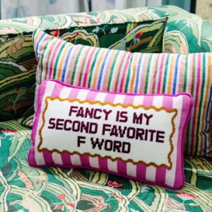 'Fancy' Needlepoint Pillow - Abode Home & Gifts