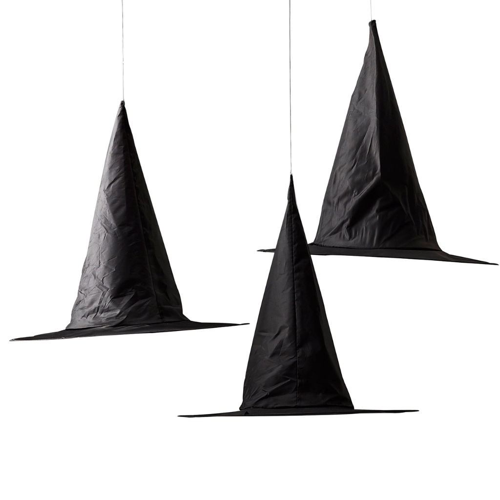Set of Three Floating Witch Hat Hanging Decorations - Thumbnail 3