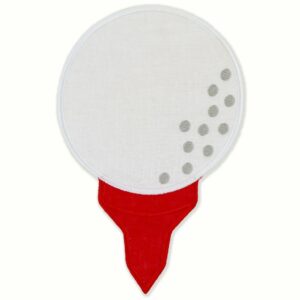 Set of Four Golf Tee Cocktail Napkins - Thumbnail 2