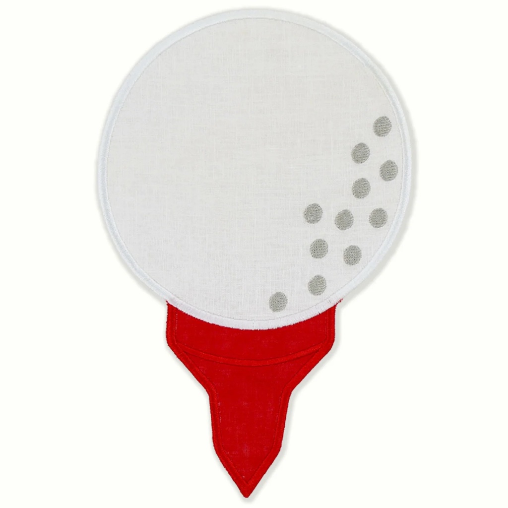 Set of Four Golf Tee Cocktail Napkins - Thumbnail 2