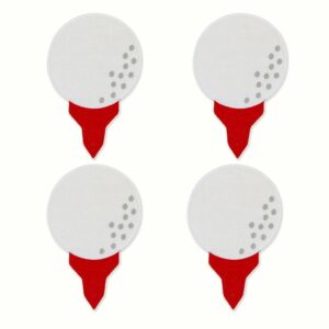 Set of Four Golf Tee Cocktail Napkins - Abode Home & Gifts