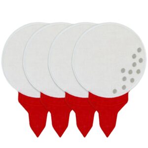 Set of Four Golf Tee Cocktail Napkins - Thumbnail 3