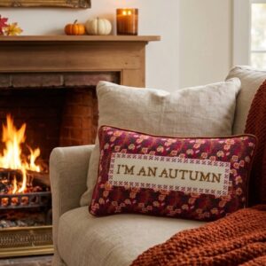 'I'm An Autumn' Needlepoint Pillow - Abode Home & Gifts
