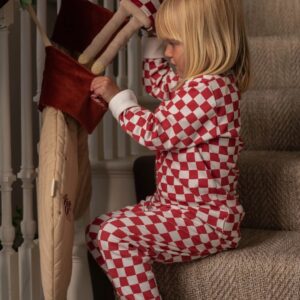 Red Checkerboard Christmas Pyjamas - Abode Home & Gifts