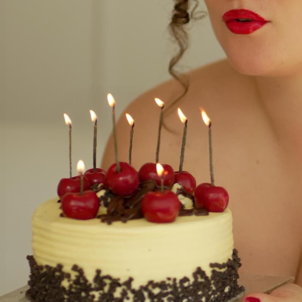 Set of Eight Cherry Birthday Cake Candles - Thumbnail 3