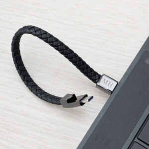 Personalised Men’s USB-C Charger Bracelet | Black - Thumbnail 5