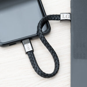 Personalised Men’s USB-C Charger Bracelet | Black - Thumbnail 4
