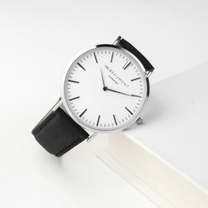 Men’s Modern Vintage Personalised Leather Watch | Black - Thumbnail 7