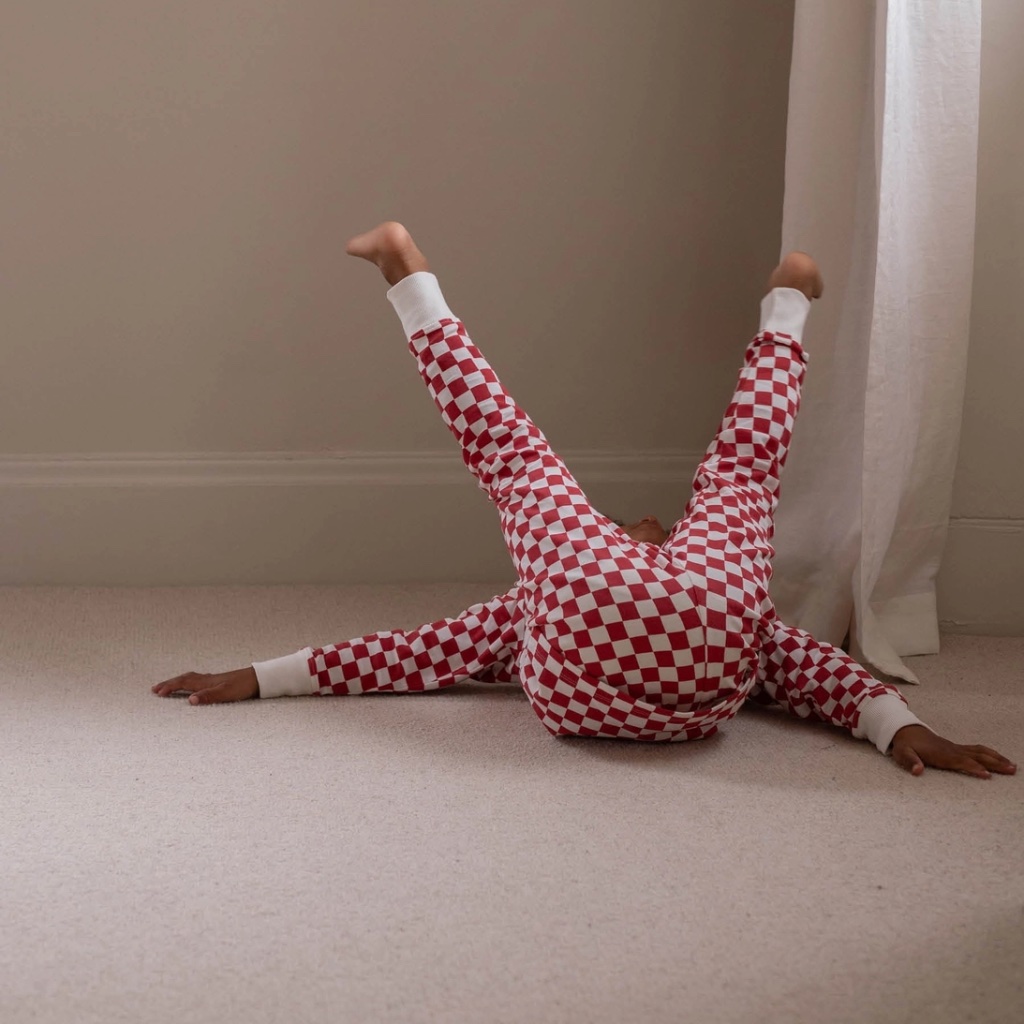 Red Checkerboard Christmas Pyjamas - Thumbnail 5
