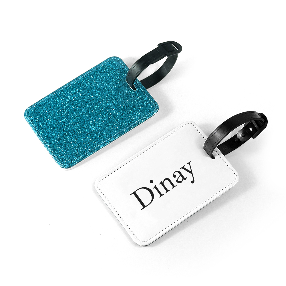 Personalised Blue Glitter School Bag Tag - Thumbnail 2