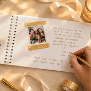 Personalised Botanical Soft Pink Wedding Guest Book - Thumbnail 4