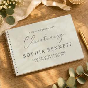 Personalised Christening Guest Book - Abode Home & Gifts