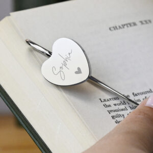 Personalised Engraved Heart Bookmark - Abode Home & Gifts