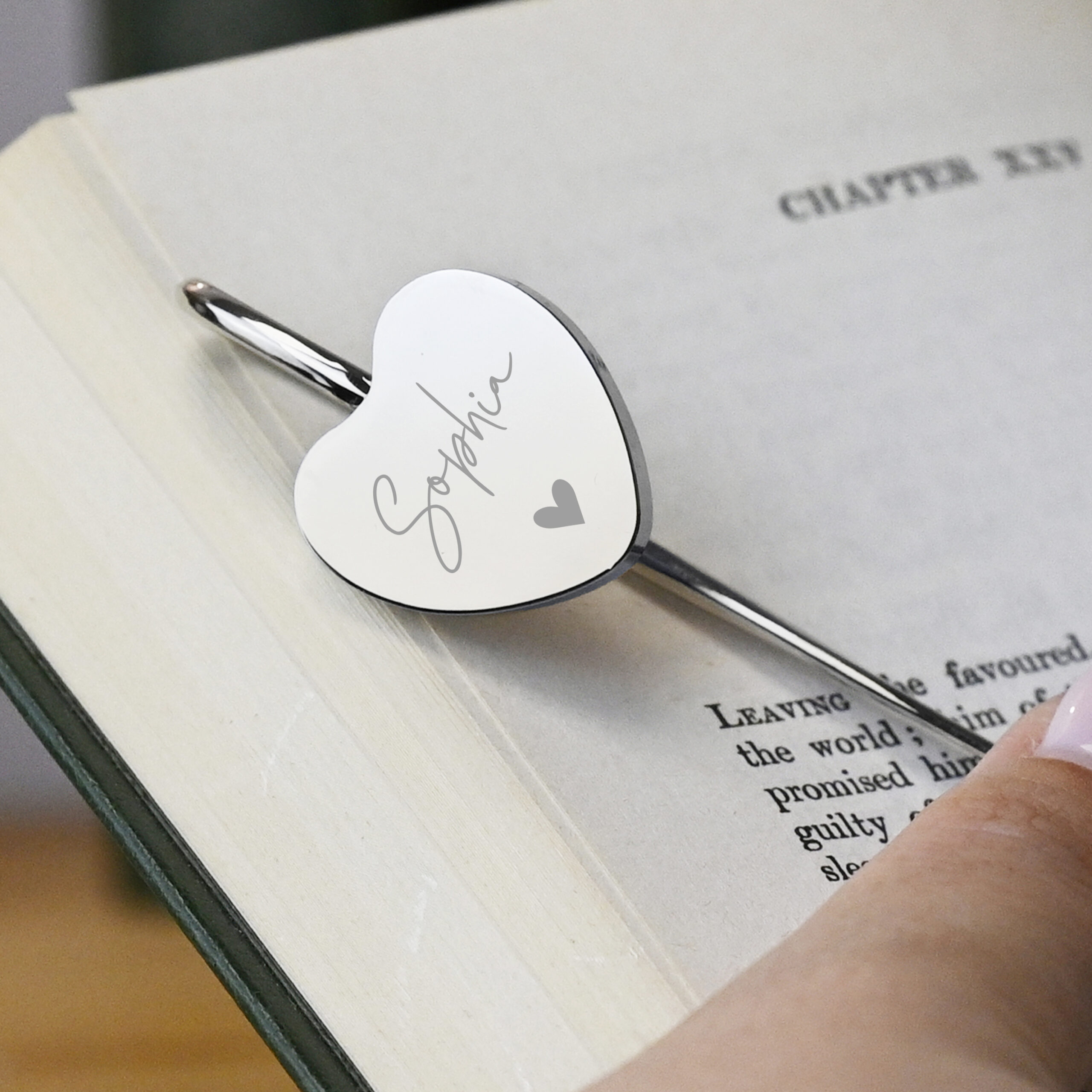 Personalised Engraved Heart Bookmark - Thumbnail 1