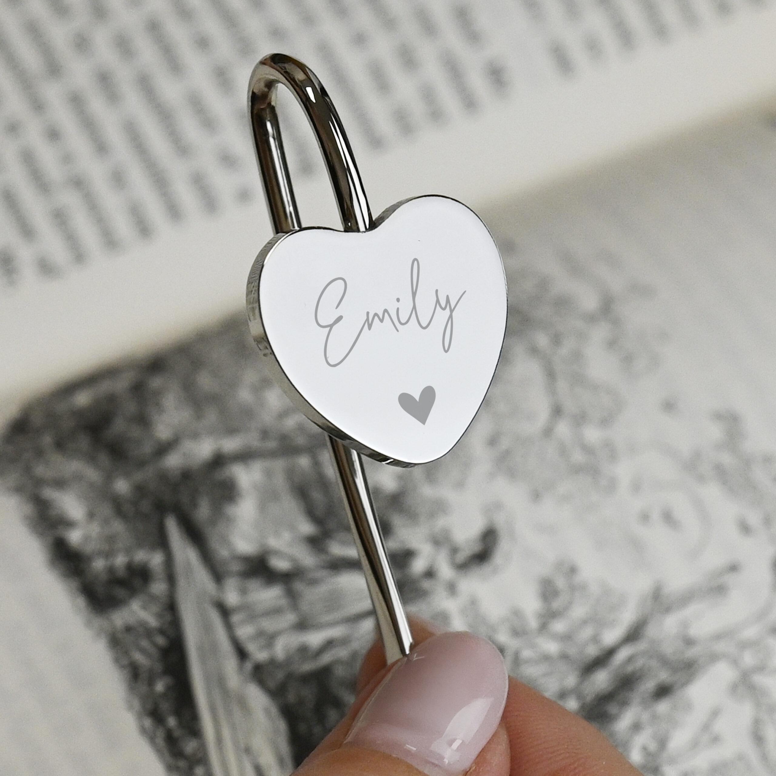 Personalised Engraved Heart Bookmark - Thumbnail 3