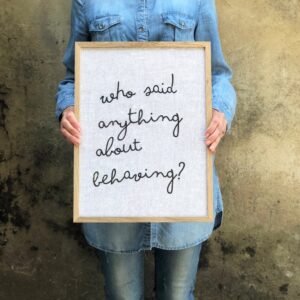 Personalised Framed Cotton Typography Quote Print - Abode Home & Gifts