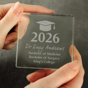 Personalised Graduation Crystal Token - Abode Home & Gifts