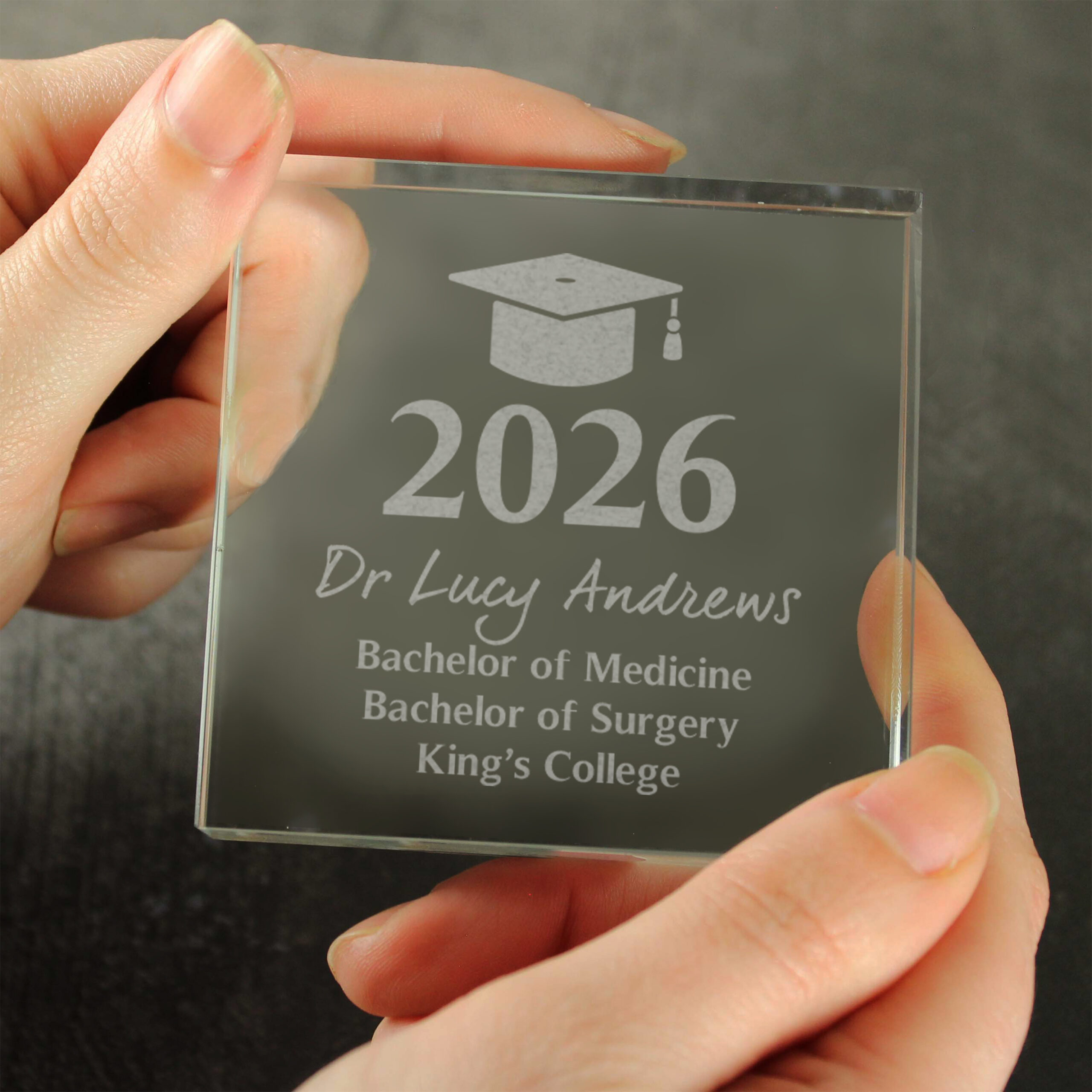 Personalised Graduation Crystal Token - Thumbnail 1