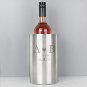Personalised Monogram Stainless Steel Wine Cooler - Thumbnail 2
