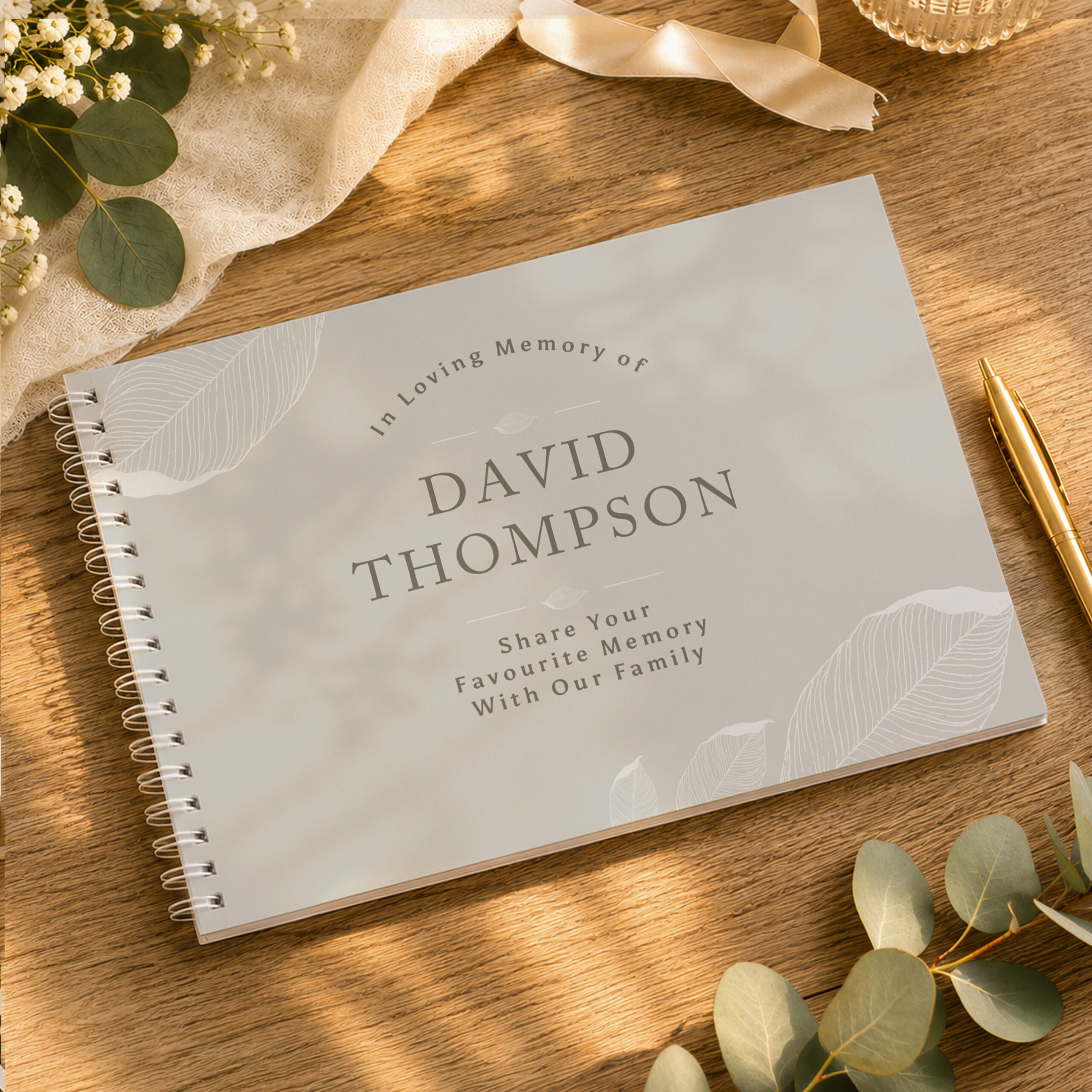 Personalised Memorial Guest Book - Thumbnail 2