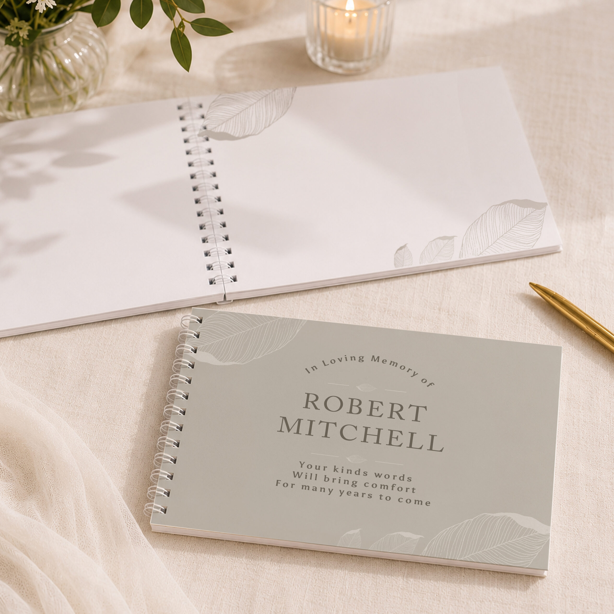 Personalised Memorial Guest Book - Thumbnail 3