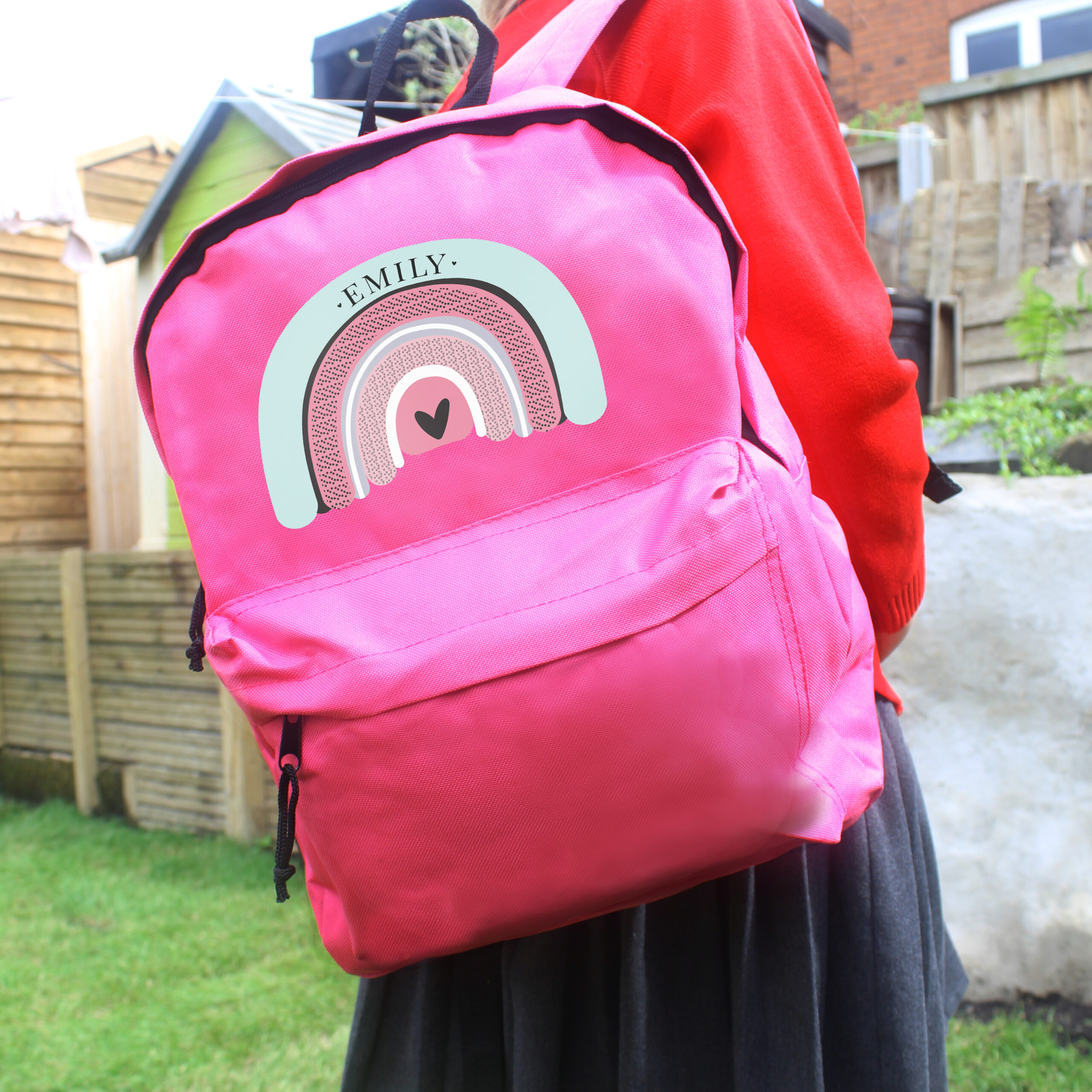 Personalised Pastel Rainbow Backpack - Thumbnail 1
