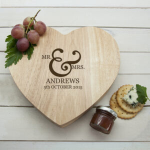 Couples' Romantic Heart Cheese Board - Abode Home & Gifts