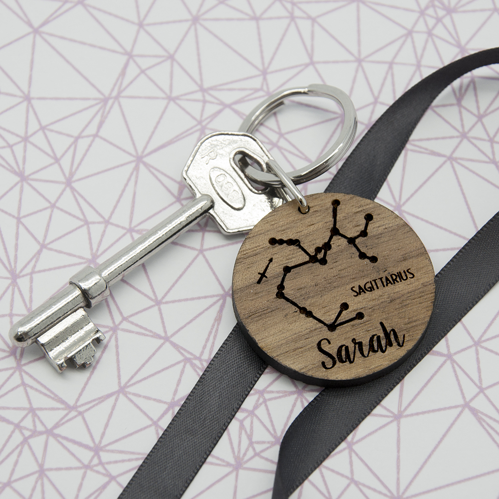 Personalised Zodiac Keyring - Thumbnail 1