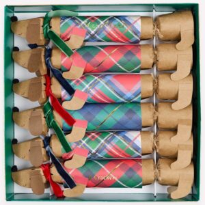 Set Of Six Tartan Sausage Dog Crackers - Abode Home & Gifts