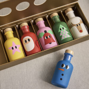 Set of Six Christmas Mini Olive Oils Gift Box - Abode Home & Gifts