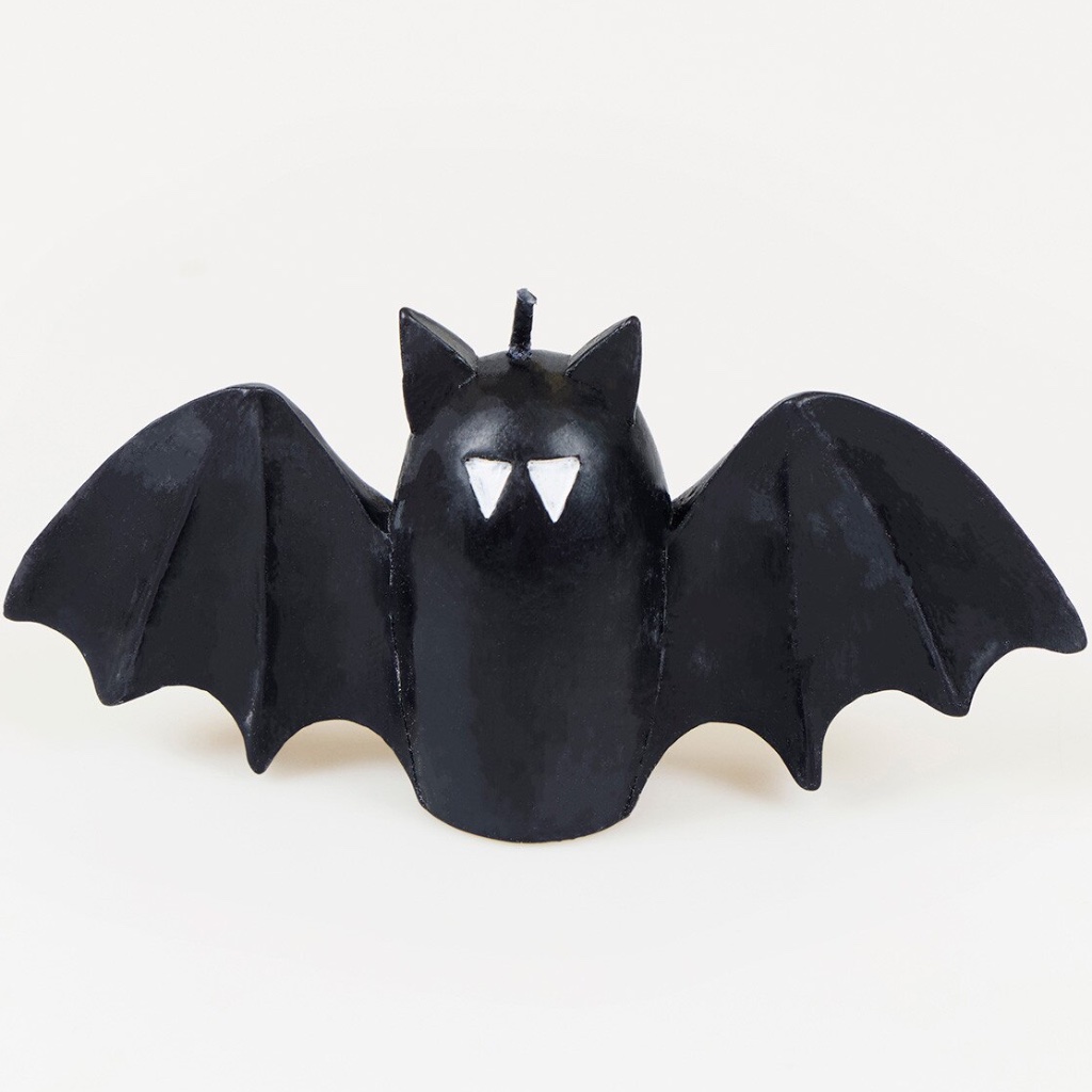 Set of Three Black Bat Halloween Candles - Thumbnail 2